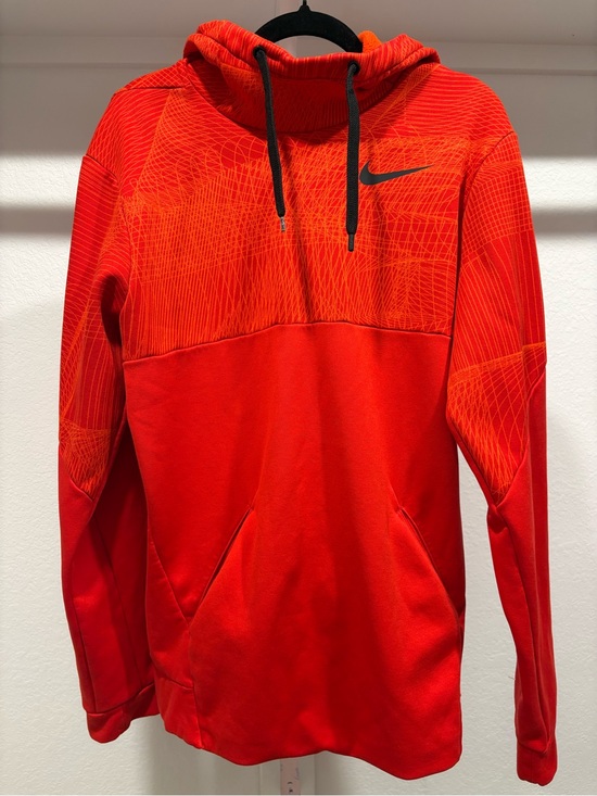 Nike Other - Nike Men’s Bright Orange Hooded Performance Pullover Jacket Hoodie Size Small